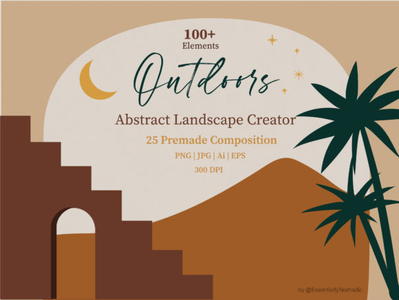 Abstract Landscape Art Scene Creator: Unleash Your Creativity with Unique Design Elements