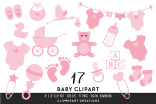 Baby Clipart in Pink: A Versatile Resource for Creative Projects