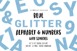 Blue Glitter Alphabet Clipart: A Versatile Creative Resource