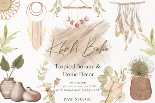 Boho Tropical Floral Graphic - Home Decor