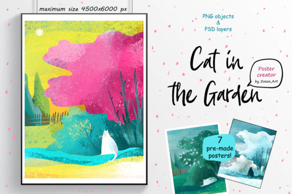 Cat in the Garden - Poster Creator