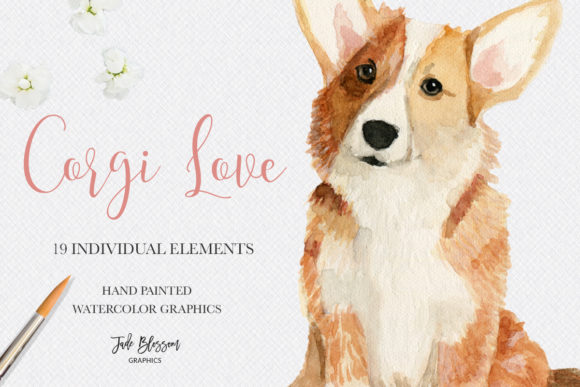 Corgi Love - Watercolor Corgis: A Versatile Art Collection for Creative Projects