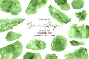 Green Watercolor Shapes