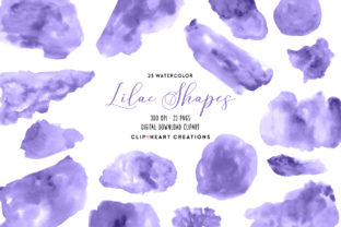 Lilac Watercolor Shapes: A Versatile Tool for Creative Workflows