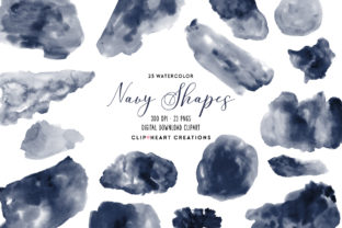 Navy Watercolor Shapes: A Versatile and Unique Artistic Resource