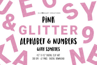 Pink Glitter Alphabet Clipart for Creative Projects