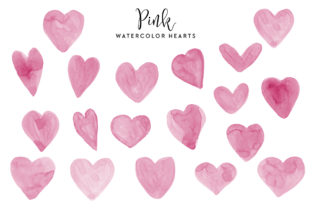 Pink Watercolor Hearts: A Versatile Design for Every Creative Project