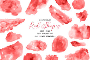 Red Watercolor Shapes: A Versatile Creative Resource