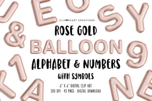 Rose Gold Foil Balloon Clipart for Creative Projects