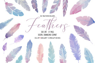 Watercolor Pink Feather Clipart: A Versatile Addition to Your Creative Workflow