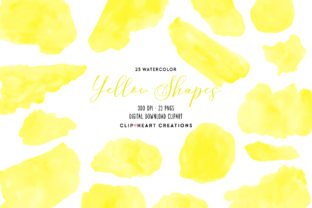Yellow Watercolor Shapes